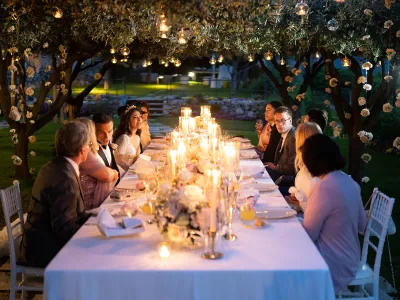 Dinner under the olive trees at Belmond Caruso, in the Amalfi Coast