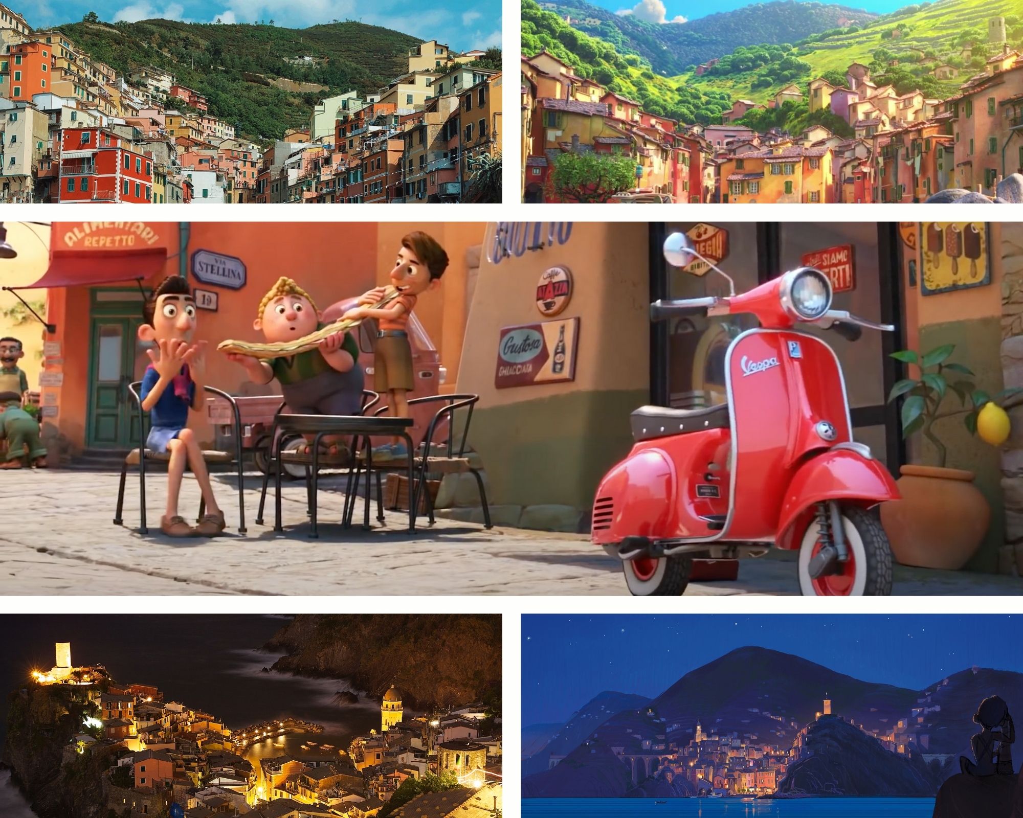 Differenze Luca Disney Pixar e Cinque Terre, Vespa di Piaggio