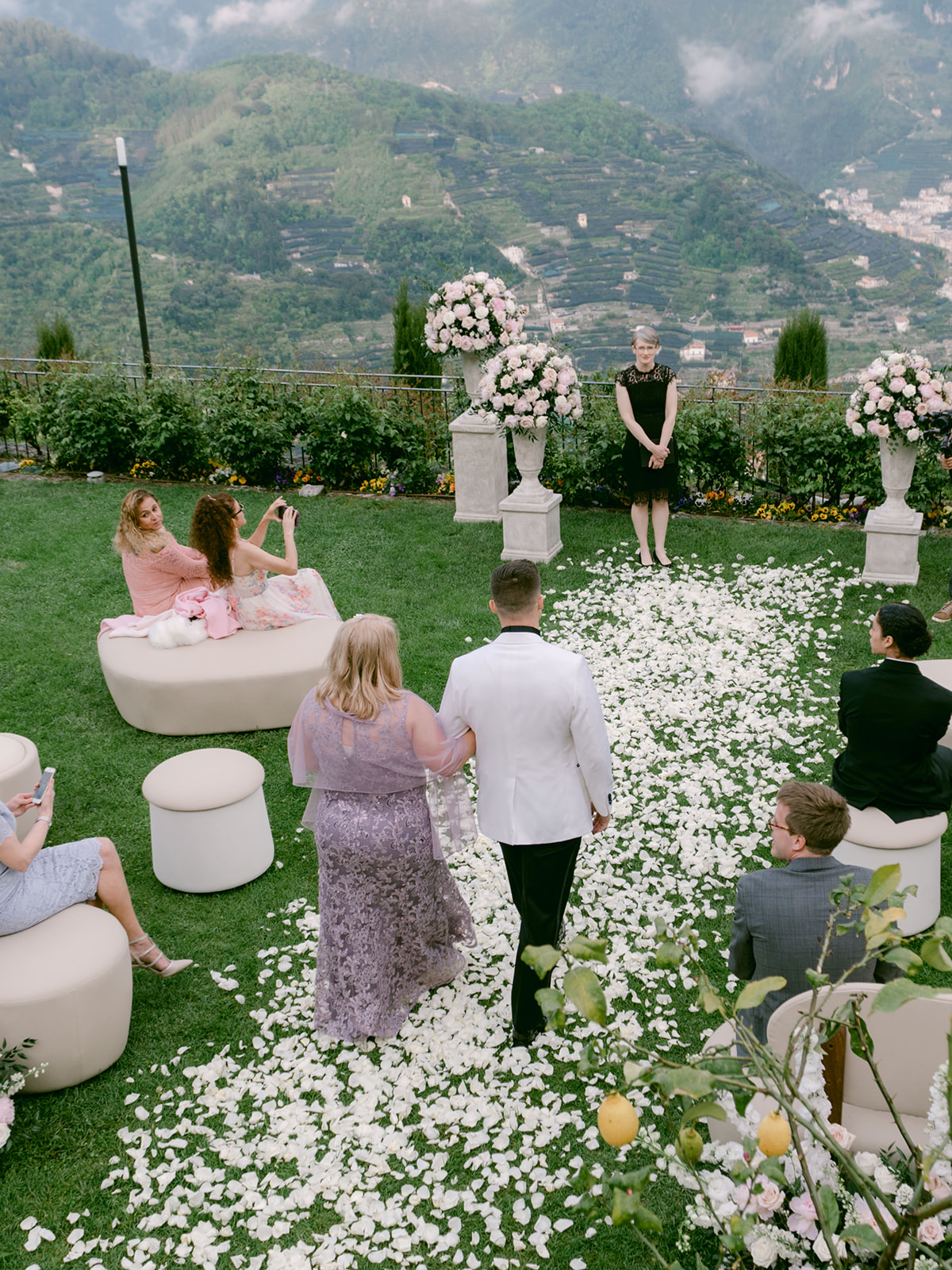Dinner under the olive trees at Belmond Caruso, in the Amalfi Coast
