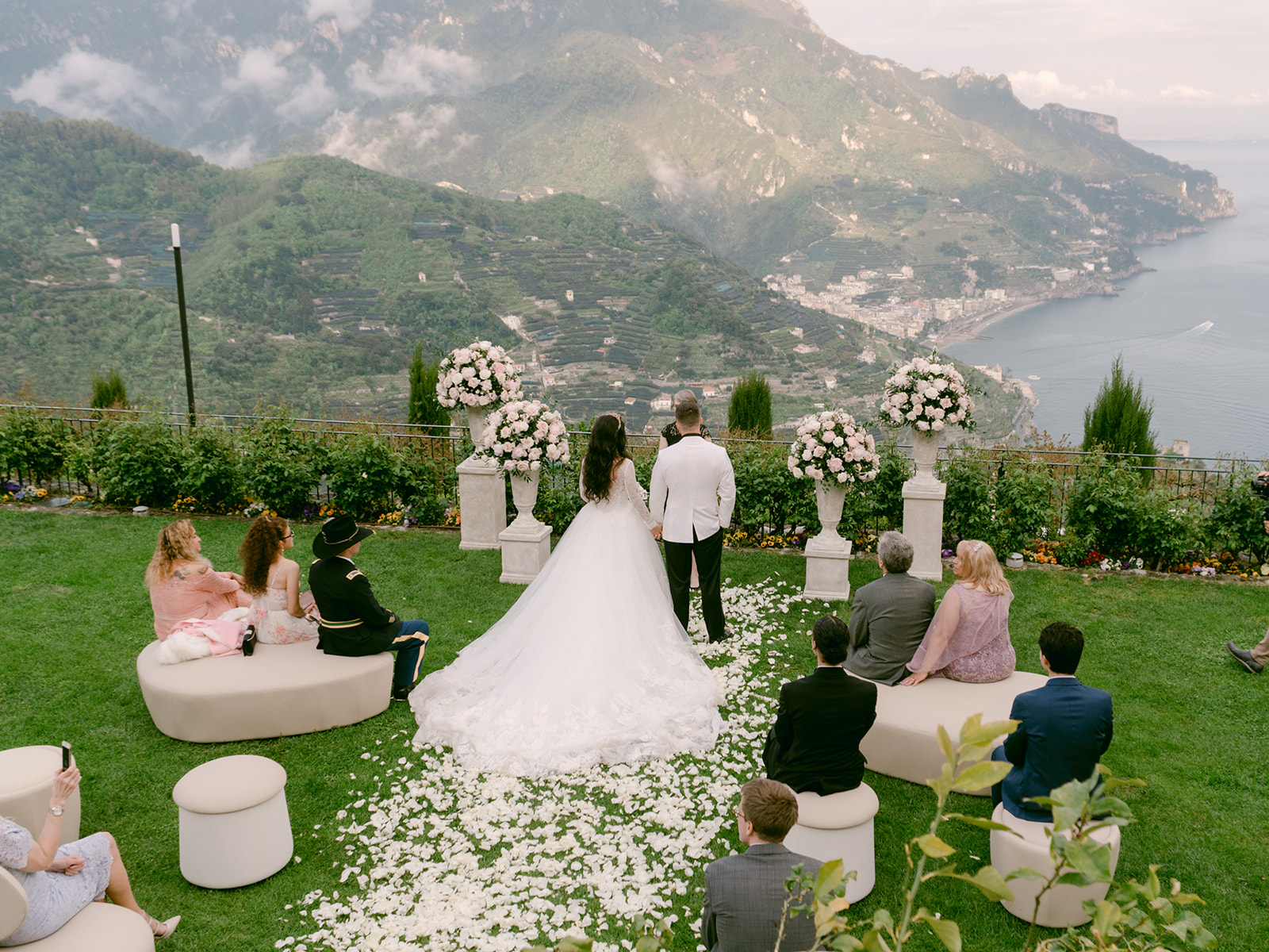 Dinner under the olive trees at Belmond Caruso, in the Amalfi Coast