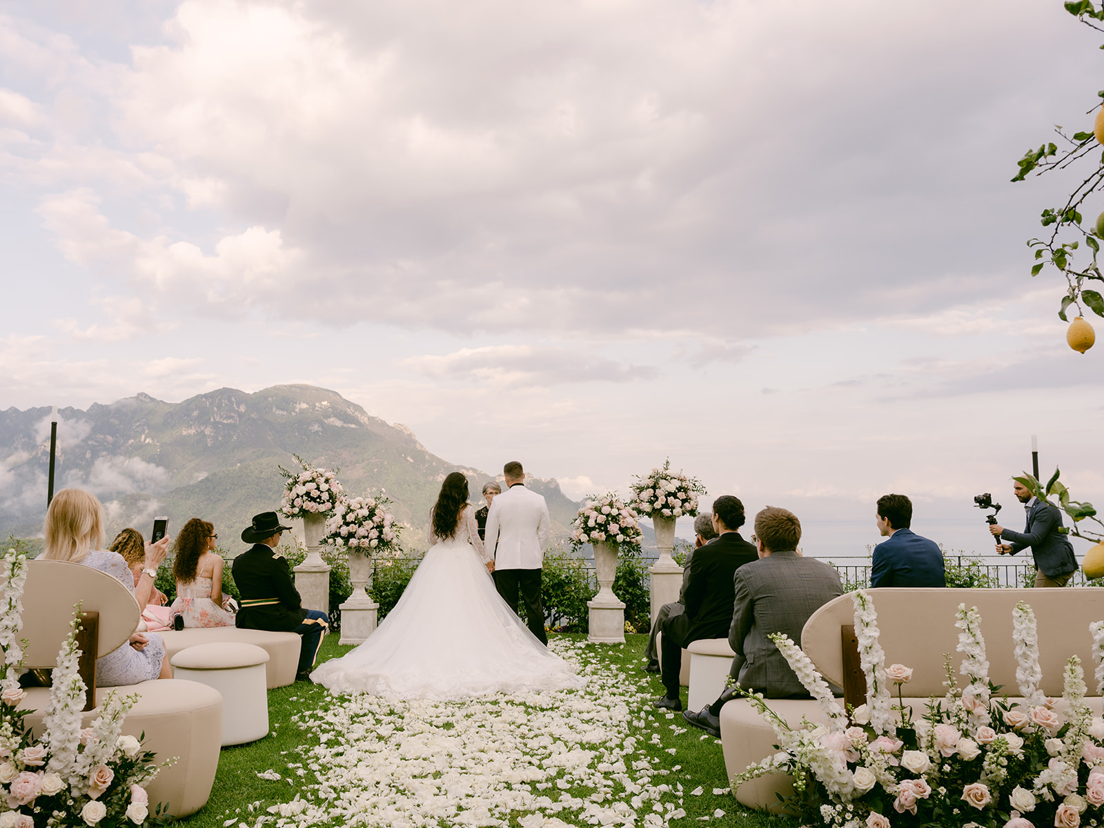 Dinner under the olive trees at Belmond Caruso, in the Amalfi Coast