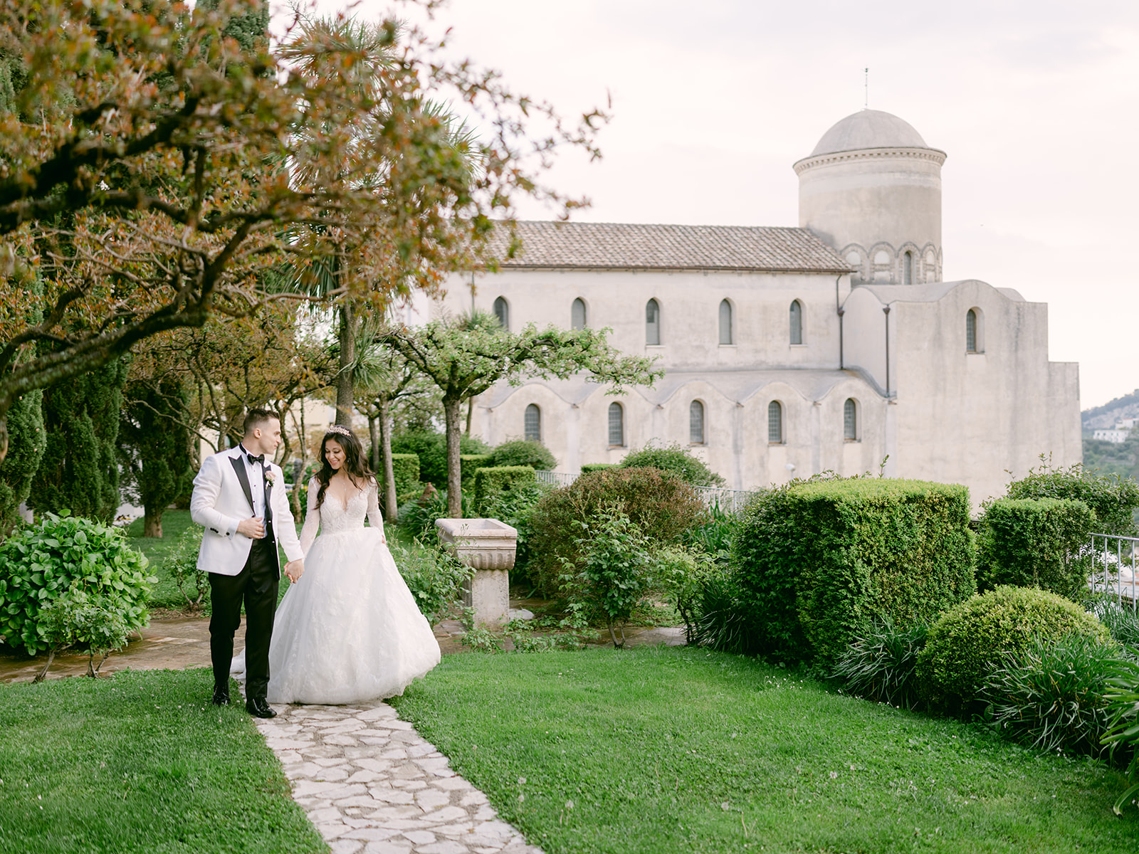 Dinner under the olive trees at Belmond Caruso, in the Amalfi Coast