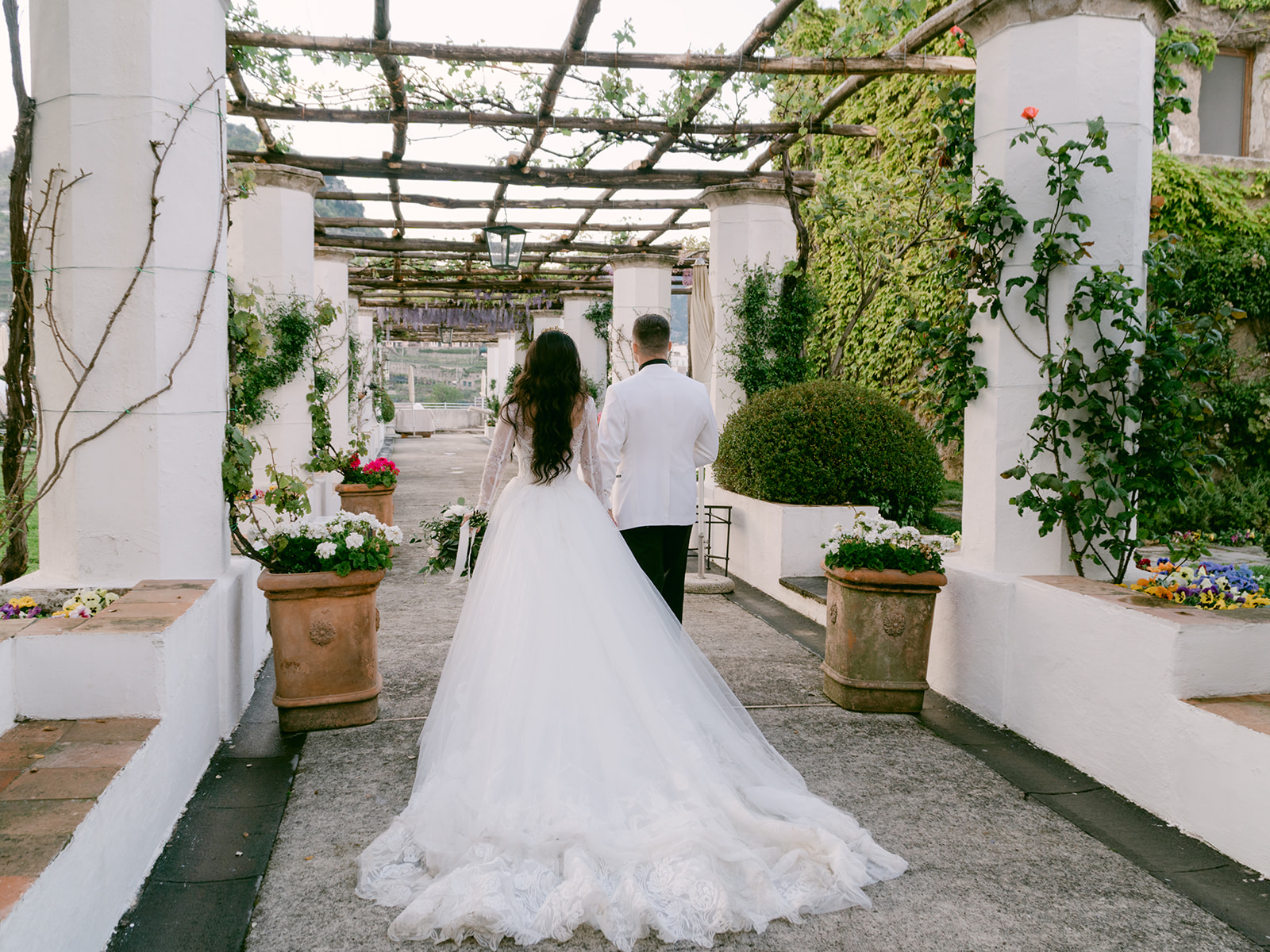 Dinner under the olive trees at Belmond Caruso, in the Amalfi Coast
