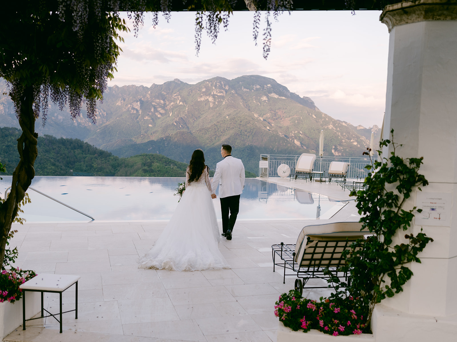 Dinner under the olive trees at Belmond Caruso, in the Amalfi Coast