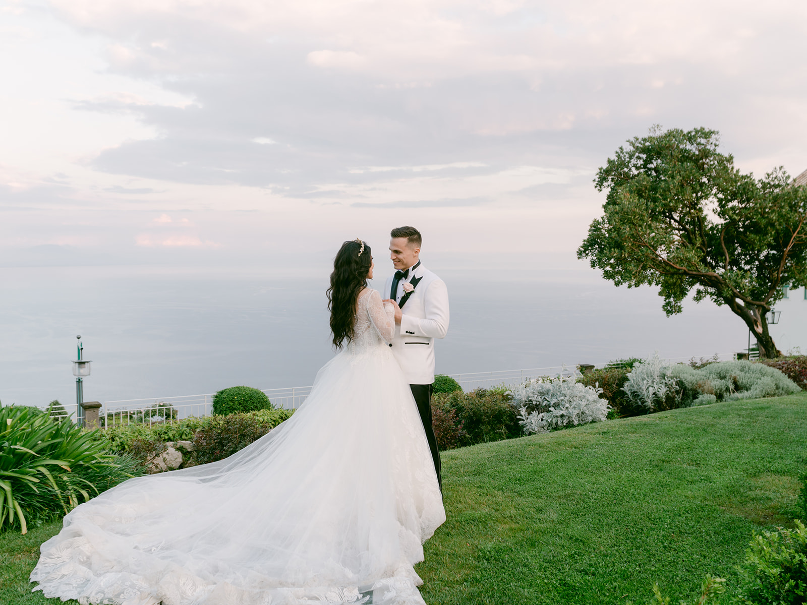Dinner under the olive trees at Belmond Caruso, in the Amalfi Coast