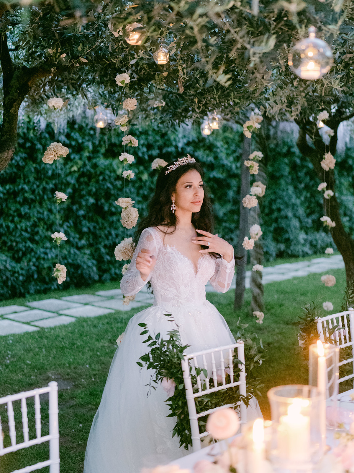 Dinner under the olive trees at Belmond Caruso, in the Amalfi Coast