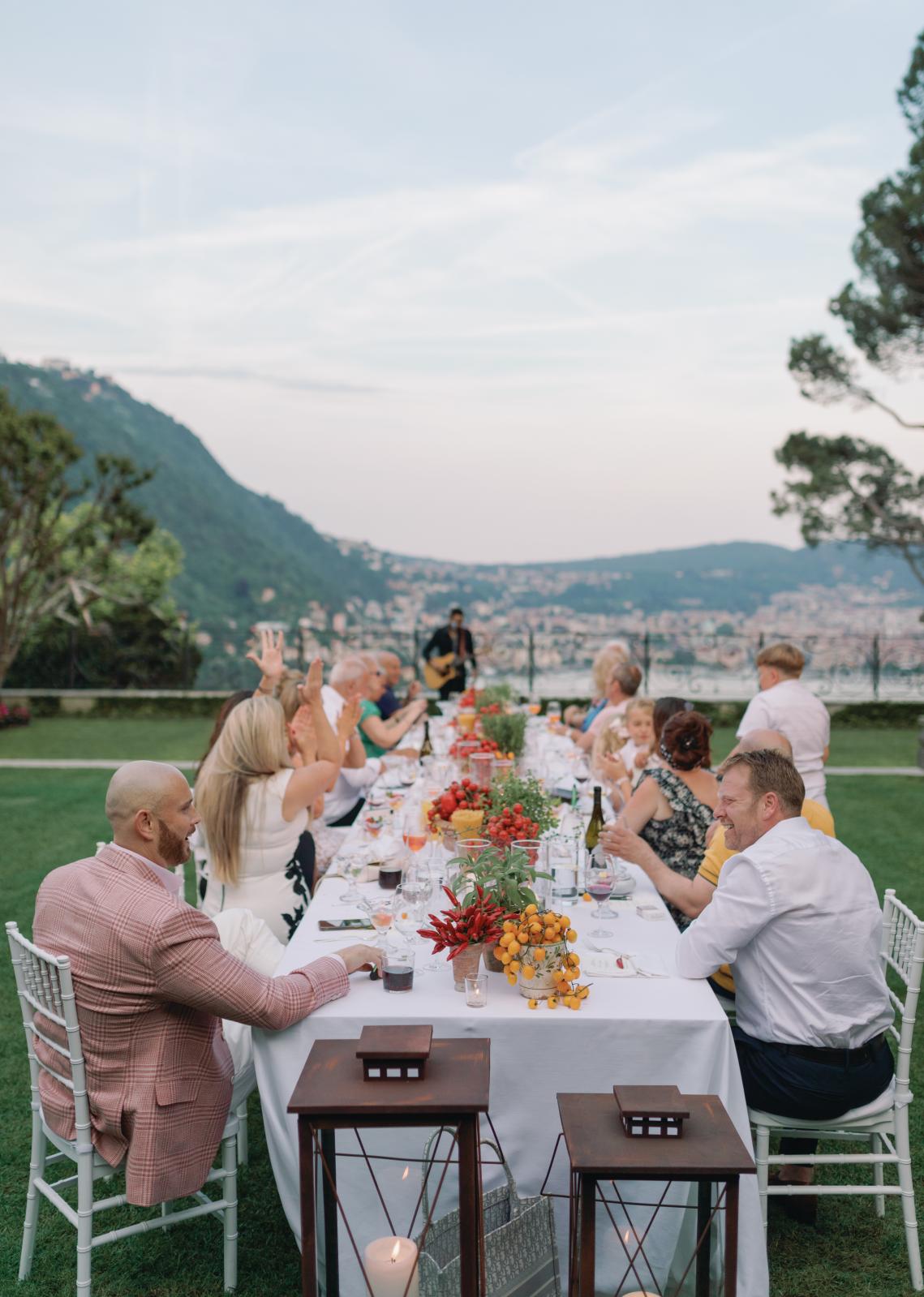 Stylish Pizza Party on Lake Como